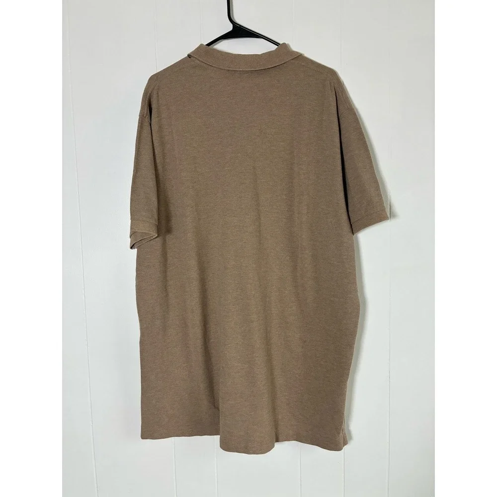 Polo Ralph Lauren‎ Men's Tan Short Sleeve Polo Shirt Big XXL Embroidered Pony